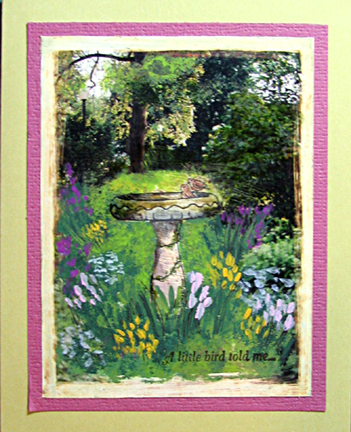 Finished Birdbath Card